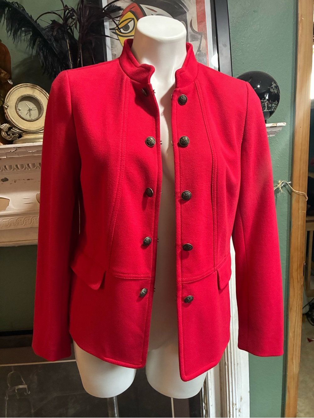 Talbots Red Military-Style Women’s Jacket-M